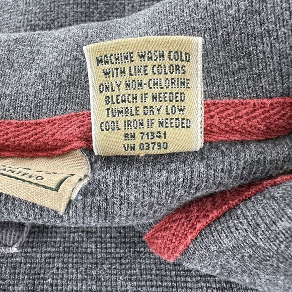 L.L Bean Long Sleeve Waffle Polo Shirt Collared Gray Cotton Mens‎ Large Tall - Picture 5 of 12